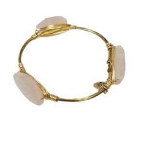Bourbon and Bowties 3 Station Rose Quartz Bangle